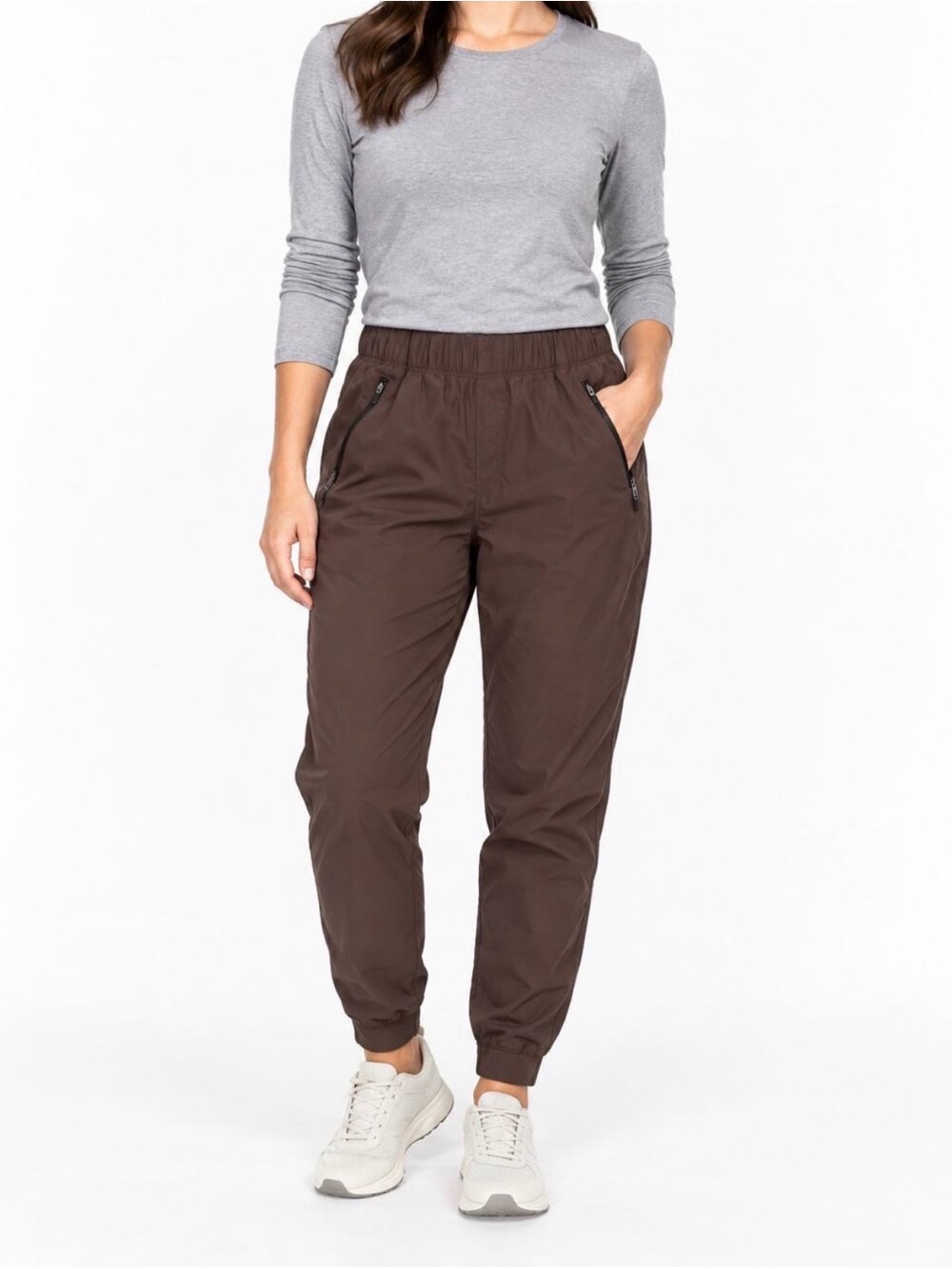 Eddie Bauer Rainier Jogger Brown- Fleece Lined